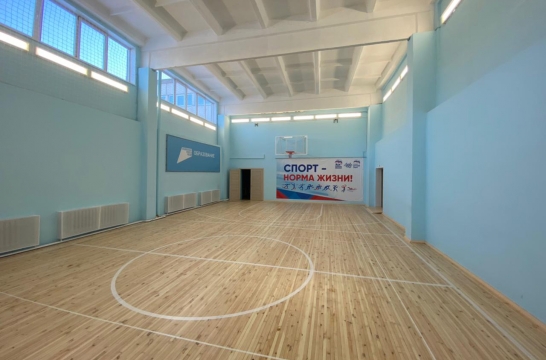 В Манском районе Красноярского края отремонтировали спортивный зал